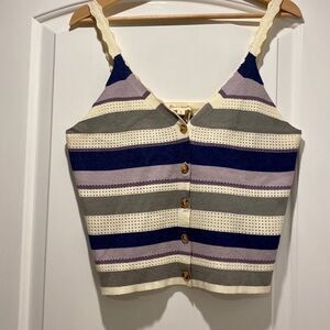 New Hem & Thread stripe sweater cami size L